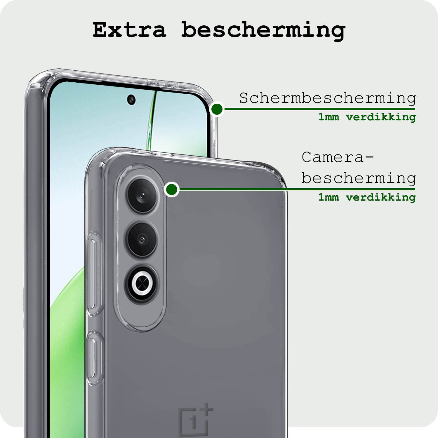 BASEY. Hoesje Geschikt voor OnePlus Nord CE4 Hoesje Siliconen Case Hoes - Hoes Geschikt voor OnePlus Nord CE4 Hoes Cover Case - Transparant - 2 PACK