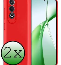 BASEY. BASEY. OnePlus Nord CE4 Hoesje Siliconen - Rood - 2 PACK