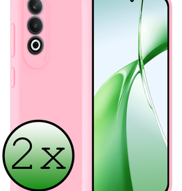 BASEY. BASEY. OnePlus Nord CE4 Hoesje Siliconen - Lichtroze - 2 PACK