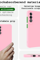 BASEY. Hoesje Geschikt voor OnePlus Nord CE4 Hoesje Siliconen Case Hoes - Hoes Geschikt voor OnePlus Nord CE4 Hoes Cover Case - Lichtroze - 2 PACK