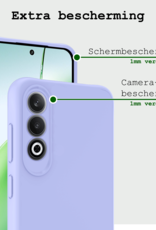 BASEY. Hoesje Geschikt voor OnePlus Nord CE4 Hoesje Siliconen Case Hoes - Hoes Geschikt voor OnePlus Nord CE4 Hoes Cover Case - Lichtblauw - 2 PACK