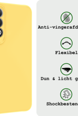 BASEY. Hoesje Geschikt voor OnePlus Nord CE4 Hoesje Siliconen Case Hoes - Hoes Geschikt voor OnePlus Nord CE4 Hoes Cover Case - Geel - 2 PACK