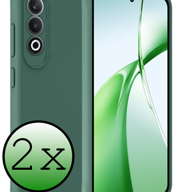 BASEY. BASEY. OnePlus Nord CE4 Hoesje Siliconen - Donkergroen - 2 PACK