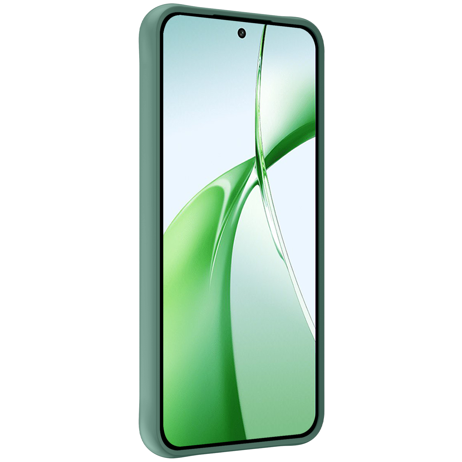 BASEY. Hoesje Geschikt voor OnePlus Nord CE4 Hoesje Siliconen Case Hoes - Hoes Geschikt voor OnePlus Nord CE4 Hoes Cover Case - Donkergroen - 2 PACK