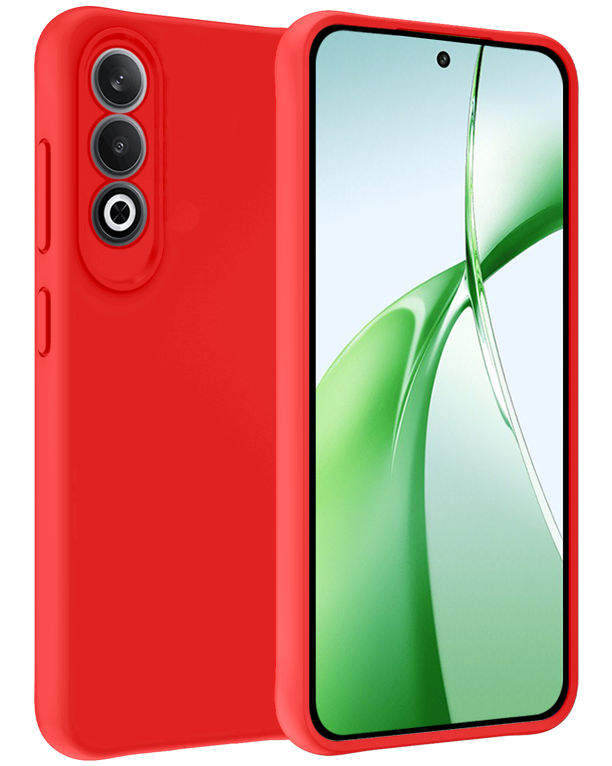 BASEY. Hoesje Geschikt voor OnePlus Nord CE4 Hoesje Siliconen Case Hoes - Hoes Geschikt voor OnePlus Nord CE4 Hoes Cover Case - Rood
