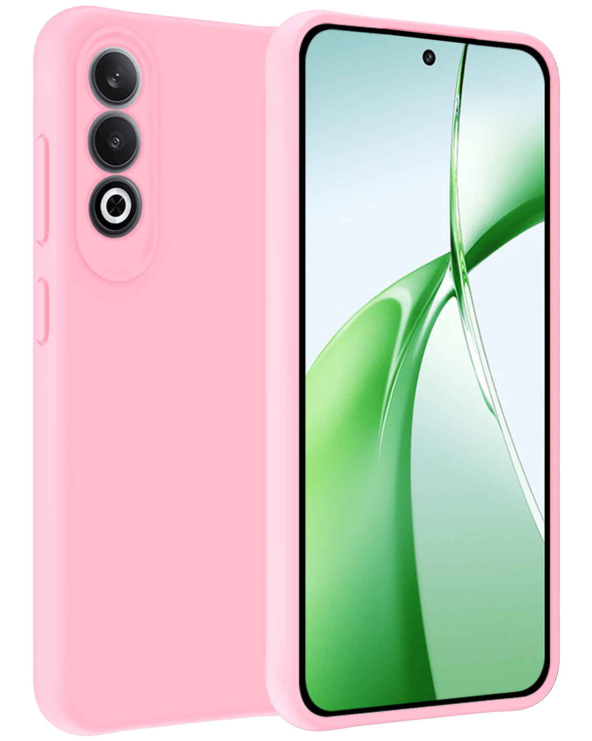 BASEY. Hoesje Geschikt voor OnePlus Nord CE4 Hoesje Siliconen Case Hoes - Hoes Geschikt voor OnePlus Nord CE4 Hoes Cover Case - Lichtroze