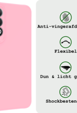 BASEY. Hoesje Geschikt voor OnePlus Nord CE4 Hoesje Siliconen Case Hoes - Hoes Geschikt voor OnePlus Nord CE4 Hoes Cover Case - Lichtroze