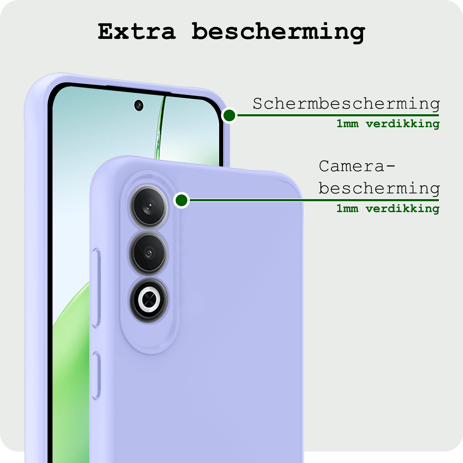 BASEY. Hoesje Geschikt voor OnePlus Nord CE4 Hoesje Siliconen Case Hoes - Hoes Geschikt voor OnePlus Nord CE4 Hoes Cover Case - Lichtblauw