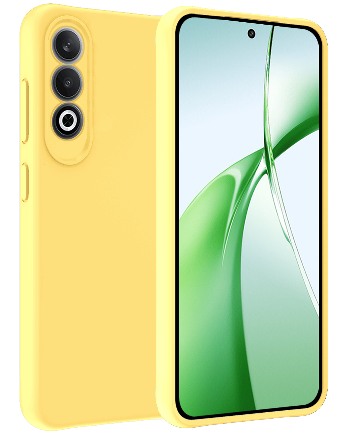 BASEY. Hoesje Geschikt voor OnePlus Nord CE4 Hoesje Siliconen Case Hoes - Hoes Geschikt voor OnePlus Nord CE4 Hoes Cover Case - Geel