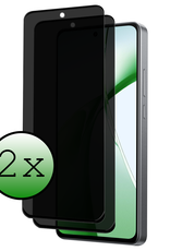 BASEY. Screenprotector Geschikt voor OnePlus Nord CE4 Screenprotector Privacy Glas Gehard Full Cover - Screenprotector Geschikt voor OnePlus Nord CE4 Screenprotector Privacy Tempered Glass - 2 PACK