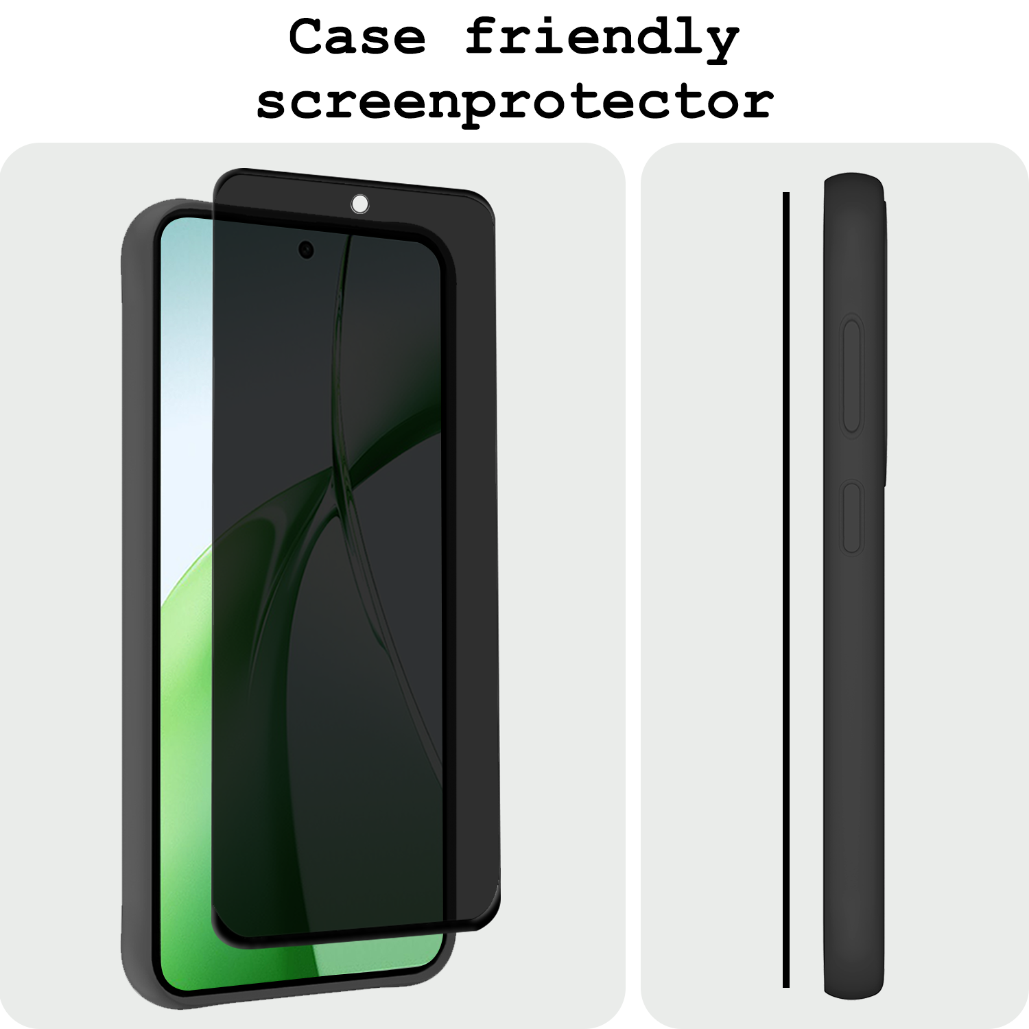 BASEY. Screenprotector Geschikt voor OnePlus Nord CE4 Screenprotector Privacy Glas Gehard Full Cover - Screenprotector Geschikt voor OnePlus Nord CE4 Screenprotector Privacy Tempered Glass - 2 PACK