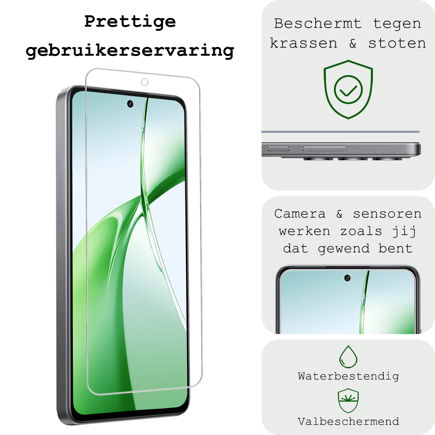 BASEY. Screenprotector Geschikt voor OnePlus Nord CE4 Screenprotector Glas Gehard Tempered Glass - Screenprotector Geschikt voor OnePlus Nord CE4 Screen Protector Screen Cover - 3 PACK