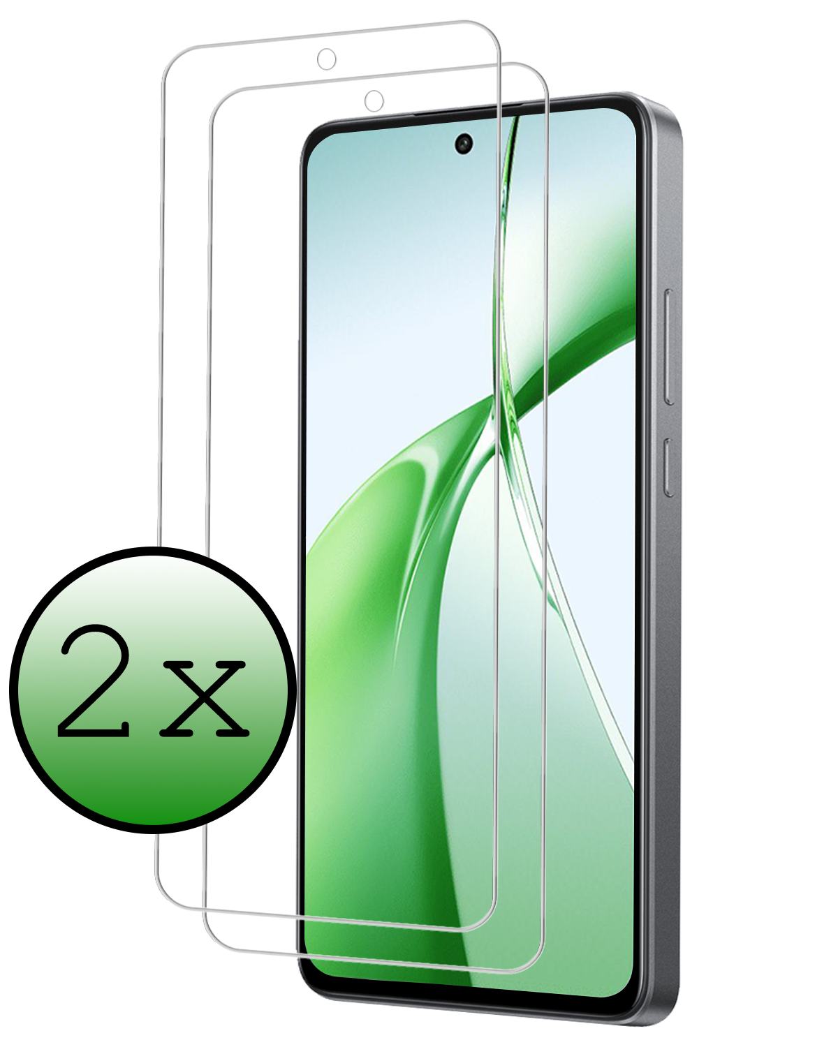 BASEY. Screenprotector Geschikt voor OnePlus Nord CE4 Screenprotector Glas Gehard Tempered Glass - Screenprotector Geschikt voor OnePlus Nord CE4 Screen Protector Screen Cover - 2 PACK