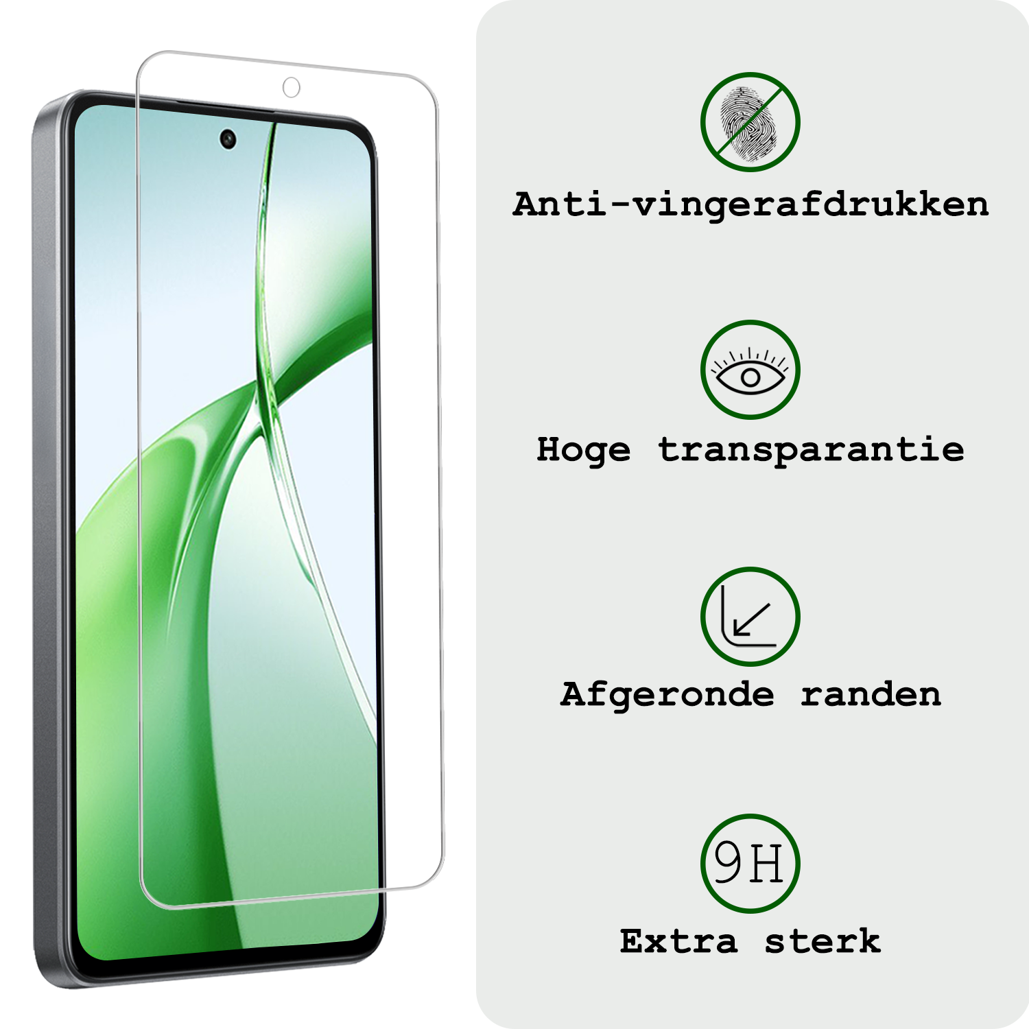 BASEY. Hoesje Geschikt voor OnePlus Nord CE4 Hoesje Siliconen Shock Proof Case Hoes Met Screenprotector - Hoes Geschikt voor OnePlus Nord CE4 Hoes Cover Case Shockproof - Transparant