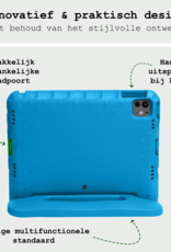 BASEY. Hoesje Geschikt voor iPad Pro 2018/2020/2021/2022 (12,9 inch) Hoesje Kinder Hoes Shockproof Kinderhoes Met Screenprotector - Kindvriendelijk Hoesje Geschikt voor iPad Pro 12,9 inch 2018/2020/2021/2022 Hoes Kids Case - Blauw