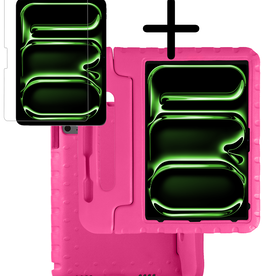 BASEY. BASEY. iPad Pro 2018/2020/2021/2022 (12,9 inch) Kinderhoes Met Screenprotector - Roze
