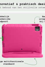 BASEY. Hoesje Geschikt voor iPad Pro 2018/2020/2021/2022 (12,9 inch) Hoesje Kinder Hoes Shockproof Kinderhoes Met Screenprotector - Kindvriendelijk Hoesje Geschikt voor iPad Pro 12,9 inch 2018/2020/2021/2022 Hoes Kids Case - Roze