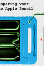 BASEY. Hoesje Geschikt voor iPad Pro 2018/2020/2021/2022 (12,9 inch) Hoesje Kinder Hoes Shockproof Kinderhoes Met 2x Screenprotector - Kindvriendelijk Hoesje Geschikt voor iPad Pro 12,9 inch 2018/2020/2021/2022 Hoes Kids Case - Blauw