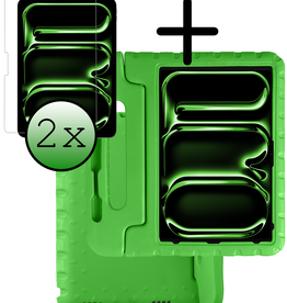BASEY. BASEY. iPad Pro 2018/2020/2021/2022 (12,9 inch) Kinderhoes Met 2x Screenprotector - Groen