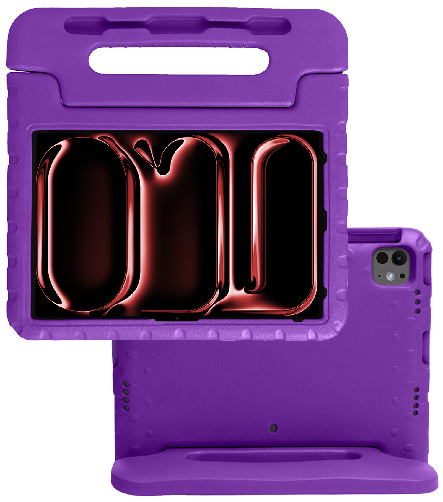 NoXx iPad Pro 12,9 inch 2018 Hoes Kinder Hoesje Kids Case Cover Kids Proof - iPad Pro 12,9 inch 2018 Kinder Hoes - Paars