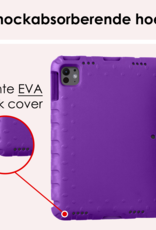 NoXx iPad Pro 12,9 inch 2018 Hoes Kinder Hoesje Kids Case Cover Kids Proof - iPad Pro 12,9 inch 2018 Kinder Hoes - Paars