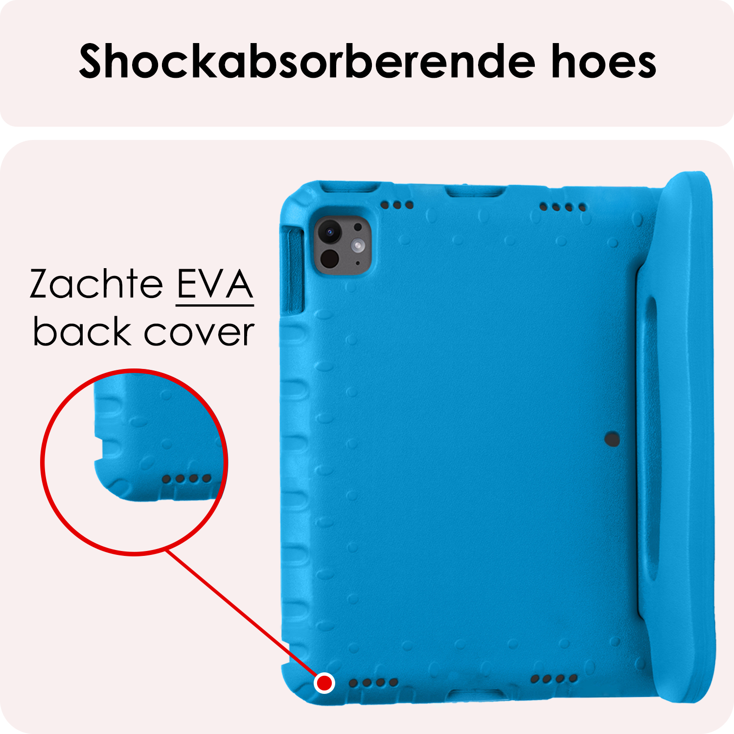 NoXx iPad Pro 12,9 inch 2018 Hoes Kinder Hoesje Kids Case Cover Kids Proof Met Screenprotector - iPad Pro 12,9 inch 2018 Kinder Hoes - Licht Blauw