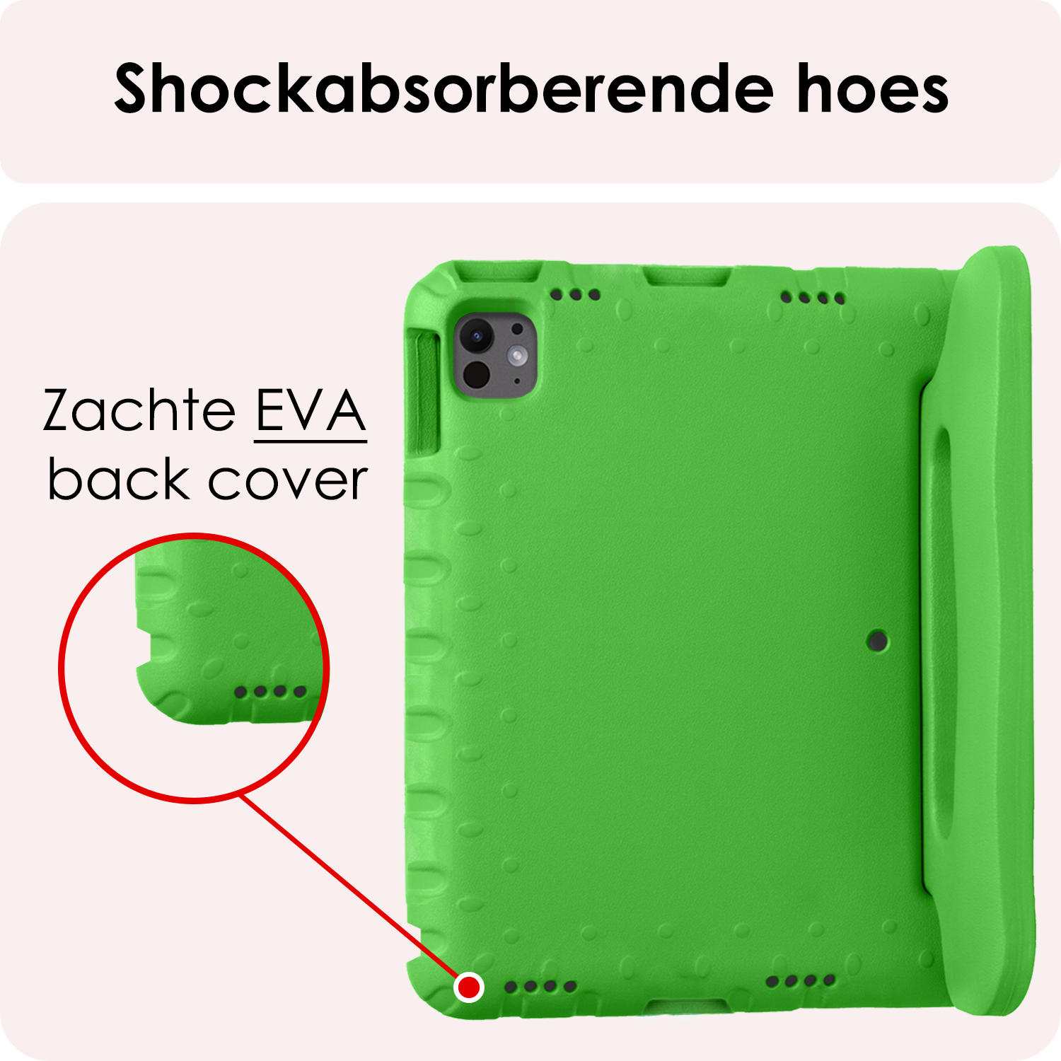 NoXx iPad Pro 12,9 inch 2018 Hoes Kinder Hoesje Kids Case Cover Kids Proof Met Screenprotector - iPad Pro 12,9 inch 2018 Kinder Hoes - Groen