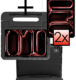 NoXx NoXx iPad Pro 2018 (12,9 inch) Kinderhoes Met 2x Screenprotector - Zwart