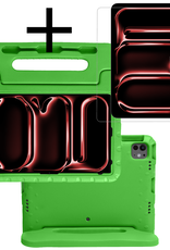 NoXx iPad Pro 12,9 inch 2020 Hoes Kinder Hoesje Kids Case Cover Kids Proof Met Screenprotector - iPad Pro 12,9 inch 2020 Kinder Hoes - Groen
