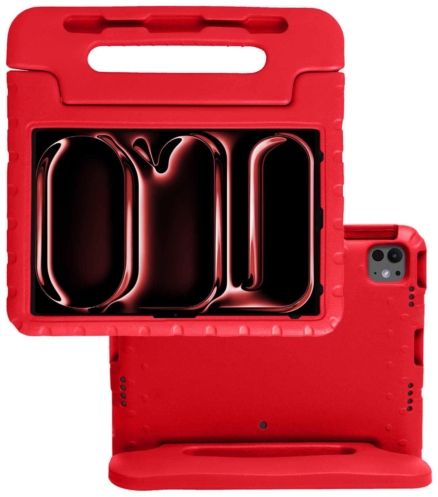 NoXx iPad Pro 12,9 inch 2021 Hoes Kinder Hoesje Kids Case Cover Kids Proof - iPad Pro 12,9 inch 2021 Kinder Hoes - Rood
