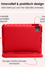 NoXx iPad Pro 12,9 inch 2021 Hoes Kinder Hoesje Kids Case Cover Kids Proof - iPad Pro 12,9 inch 2021 Kinder Hoes - Rood