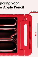 NoXx iPad Pro 12,9 inch 2021 Hoes Kinder Hoesje Kids Case Cover Kids Proof - iPad Pro 12,9 inch 2021 Kinder Hoes - Rood