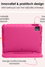 NoXx iPad Pro 12,9 inch 2021 Hoes Kinder Hoesje Kids Case Cover Kids Proof - iPad Pro 12,9 inch 2021 Kinder Hoes - Roze