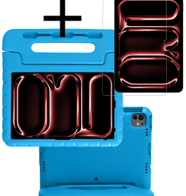 NoXx NoXx iPad Pro 2021 (12,9 inch) Kinderhoes Met Screenprotector - Blauw