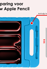 NoXx iPad Pro 12,9 inch 2021 Hoes Kinder Hoesje Kids Case Cover Kids Proof Met Screenprotector - iPad Pro 12,9 inch 2021 Kinder Hoes - Licht Blauw