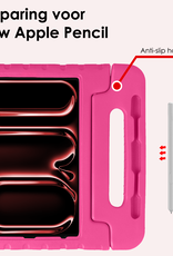 NoXx iPad Pro 12,9 inch 2021 Hoes Kinder Hoesje Kids Case Cover Kids Proof Met Screenprotector - iPad Pro 12,9 inch 2021 Kinder Hoes - Roze