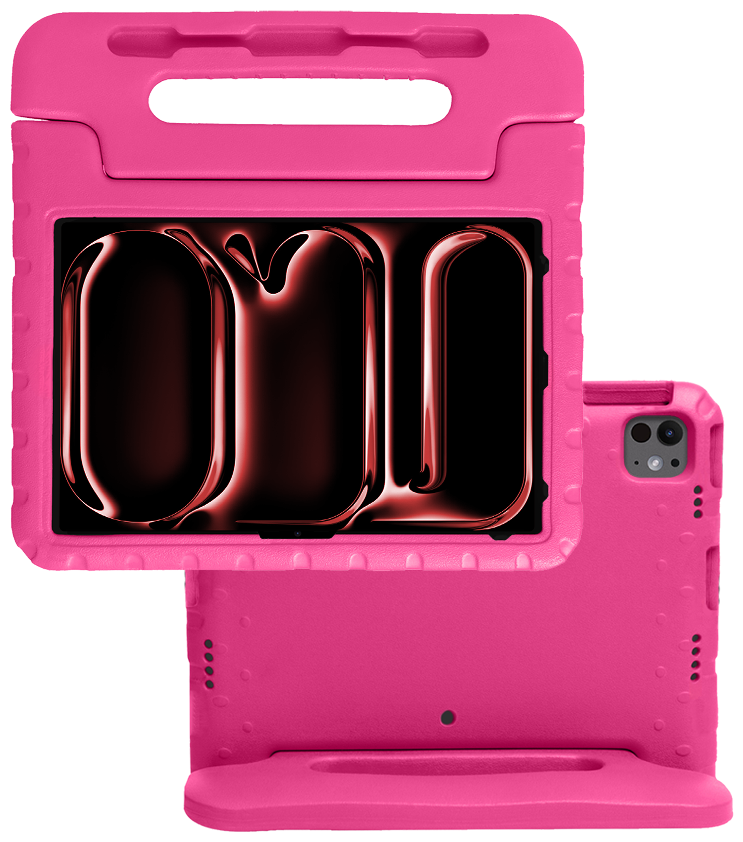 NoXx iPad Pro 12,9 inch 2022 Hoes Kinder Hoesje Kids Case Cover Kids Proof - iPad Pro 12,9 inch 2022 Kinder Hoes - Roze