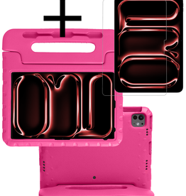NoXx NoXx iPad Pro 2022 (12,9 inch) Kinderhoes Met Screenprotector - Roze
