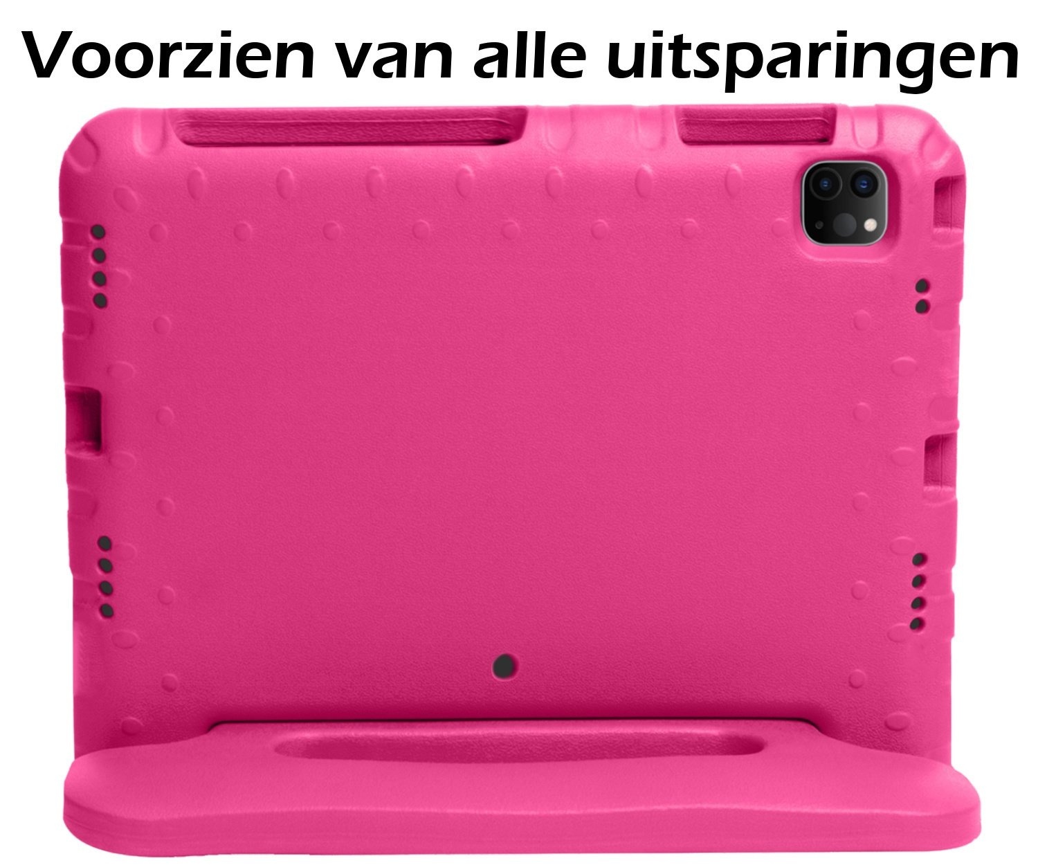 Nomfy iPad Pro 12,9 inch 2018 Hoes Kinder Hoesje Kids Case Cover Kids Proof Met Screenprotector - iPad Pro 12,9 inch 2018 Kinder Hoes - Roze
