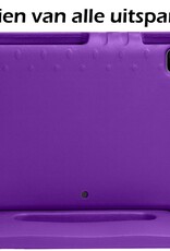 Nomfy iPad Pro 12,9 inch 2018 Hoes Kinder Hoesje Kids Case Cover Kids Proof Met 2x Screenprotector - iPad Pro 12,9 inch 2018 Kinder Hoes - Paars