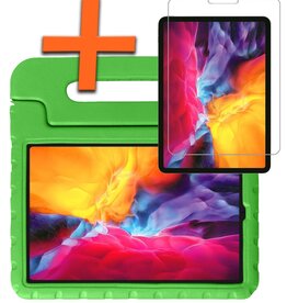 Nomfy Nomfy iPad Pro 2020 (12,9 inch) Kinderhoes Met Screenprotector - Groen