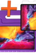 Nomfy iPad Pro 12,9 inch 2020 Hoes Kinder Hoesje Kids Case Cover Kids Proof Met Screenprotector - iPad Pro 12,9 inch 2020 Kinder Hoes - Paars