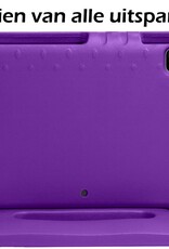 Nomfy iPad Pro 12,9 inch 2020 Hoes Kinder Hoesje Kids Case Cover Kids Proof Met 2x Screenprotector - iPad Pro 12,9 inch 2020 Kinder Hoes - Paars