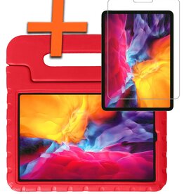Nomfy Nomfy iPad Pro 2021 (12,9 inch) Kinderhoes Met Screenprotector - Rood