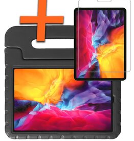 Nomfy Nomfy iPad Pro 2021 (12,9 inch) Kinderhoes Met Screenprotector - Zwart