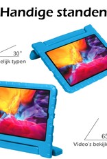 Nomfy iPad Pro 12,9 inch 2022 Hoes Kinder Hoesje Kids Case Cover Kids Proof - iPad Pro 12,9 inch 2022 Kinder Hoes - Licht Blauw