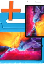 Nomfy iPad Pro 12,9 inch 2022 Hoes Kinder Hoesje Kids Case Cover Kids Proof Met Screenprotector - iPad Pro 12,9 inch 2022 Kinder Hoes - Licht Blauw