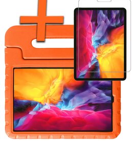 Nomfy Nomfy iPad Pro 2022 (12,9 inch) Kinderhoes Met Screenprotector - Oranje