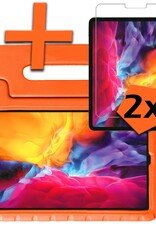 Nomfy iPad Pro 12,9 inch 2022 Hoes Kinder Hoesje Kids Case Cover Kids Proof Met 2x Screenprotector - iPad Pro 12,9 inch 2022 Kinder Hoes - Oranje