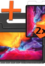 Nomfy iPad Pro 12,9 inch 2022 Hoes Kinder Hoesje Kids Case Cover Kids Proof Met 2x Screenprotector - iPad Pro 12,9 inch 2022 Kinder Hoes - Zwart